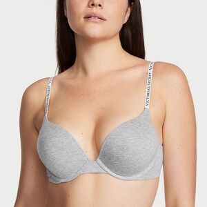 Victoria's Secret Gray T-Shirt Push-Up Bra